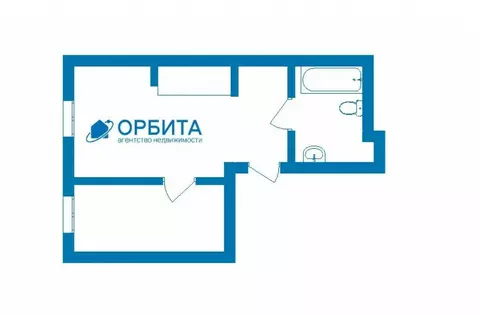 1-комнатная квартира: Тюмень, улица Республики, 214 (25.12 м)