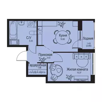 1-к кв. Ленинградская область, Всеволожский район, Заневское городское ...