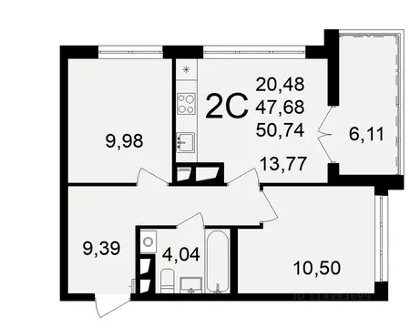 2-к кв. Тульская область, Тула пос. Горелки, Время жилой комплекс ...
