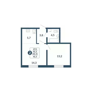 2-к кв. Кировская область, Киров Скандинавия жилой комплекс (41.5 м)