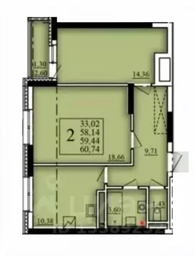2-к кв. Башкортостан, Уфа Затон-Восточный жилрайон, Паруса жилой ...