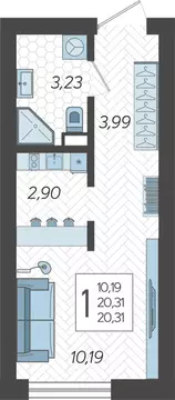 Студия Краснодарский край, Сочи Бытха мкр, ул. Ясногорская, 16/2к9 ...