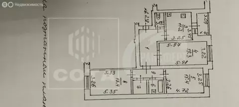 3-комнатная квартира: Воронеж, Павловский переулок, 56 (88.9 м)