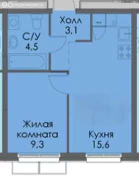 1-комнатная квартира: Екатеринбург, жилой район Южный, жилой комплекс ...