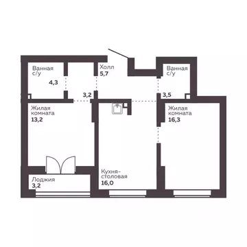 2-к кв. Свердловская область, Екатеринбург Уралмаш жилрайон, Голос ...