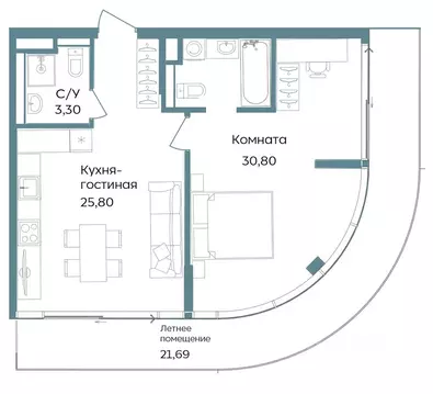 2-к кв. Крым, Саки ул. Морская (81.59 м)