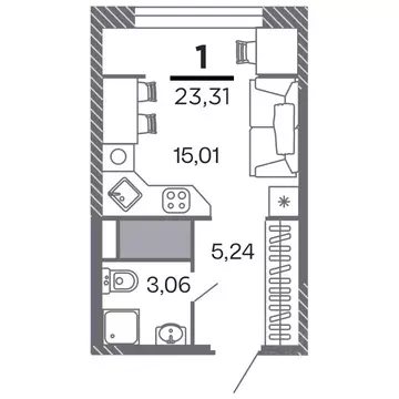 1-к кв. Рязанская область, Рязань Петра и Февронии жилой комплекс ...