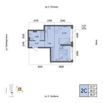 2-к кв. Башкортостан, Уфа Зеленая Роща жилрайон, Урбаника жилой ...