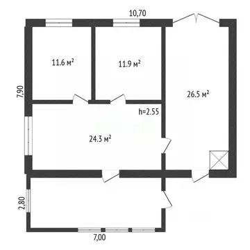 Дом в Амурская область, Благовещенский район, с. Волково Спортивный ...