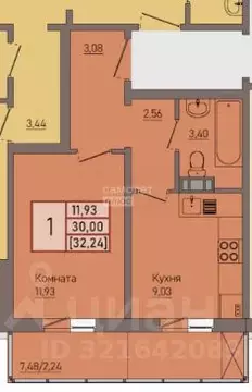 1-к кв. Челябинская область, Челябинск просп. Краснопольский, 24 ...