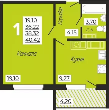 1-к кв. Смоленская область, Смоленский муниципальный округ, с. Печерск ...