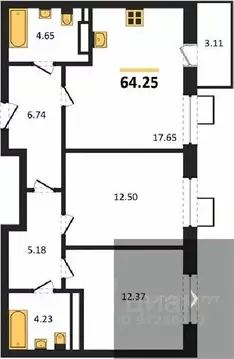 2-к кв. Воронежская область, Рамонский район, Яменское с/пос, пос. ...