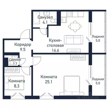 2-к кв. Челябинская область, Челябинский городской округ, пос. ...