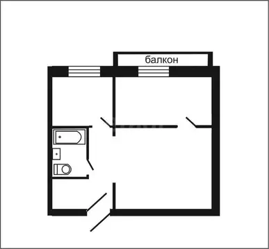 1-комнатная квартира: Сатка, Солнечная улица, 33 (30.6 м)