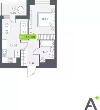 1-к кв. Ленинградская область, Всеволожский район, Заневское городское ...