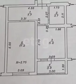 1-к кв. Краснодарский край, Анапа Владимирская ул., 55В (39.7 м)
