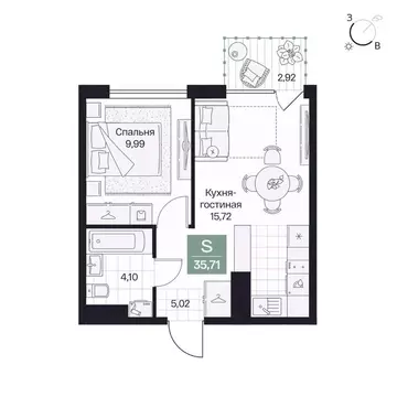 1-к кв. Волгоградская область, Волгоград просп. Имени В.И. Ленина, 59Г ...