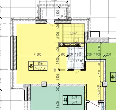 Студия Приморский край, Находка  (55.6 м)