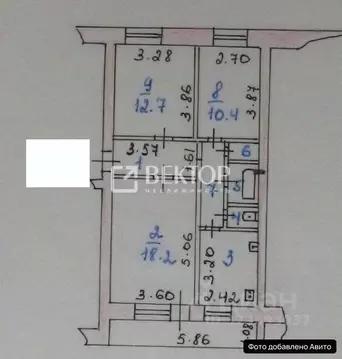 3-к кв. Ивановская область, Иваново ул. 3-я Чайковского, 4 (65.0 м)