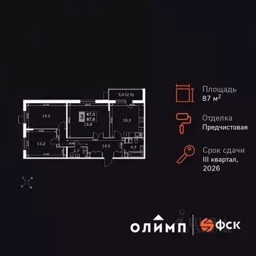 3-к кв. Калужская область, Обнинск Заовражье жилрайон, Ап-квартал ...