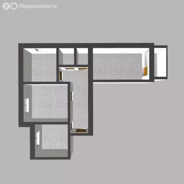 3-комнатная квартира: Вологда, Костромская улица, 4 (60.9 м)