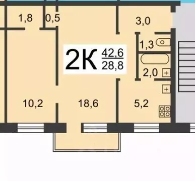 2-к кв. Нижегородская область, Нижний Новгород Березовская ул., 5 ...