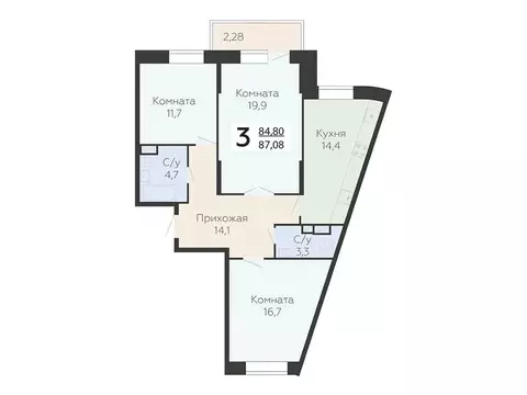 3-к кв. Московская область, Подольск Красная Горка мкр, ул. Садовая, ...