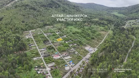 Участок в Алтай, Майминский район, Манжерокское с/пос, с. Озерное  ...