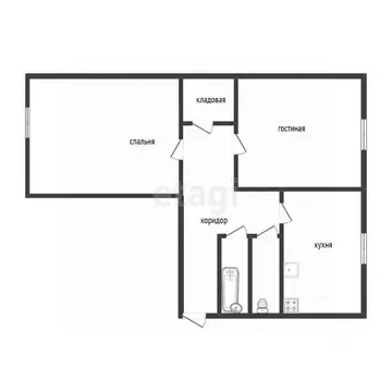 2-к кв. Воронежская область, Воронеж ул. Героев Сибиряков, 16 (43.8 м)