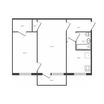 2-к кв. Брянская область, Брянск ул. Костычева, 25 (45.1 м)