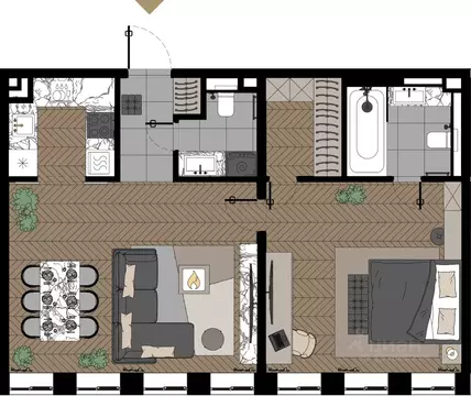1-к кв. Москва Зорге 9 жилой комплекс, 9Ак7 (65.2 м)