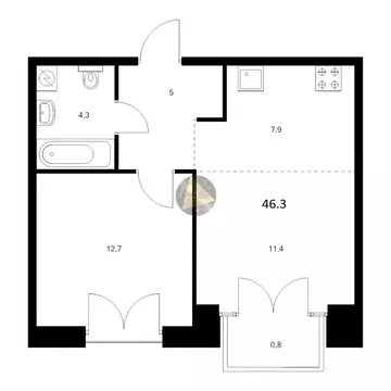 1-комнатная квартира: Санкт-Петербург, набережная Обводного канала, ...