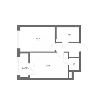 1-к кв. Ленинградская область, Ломоносовский район, Аннинское ...