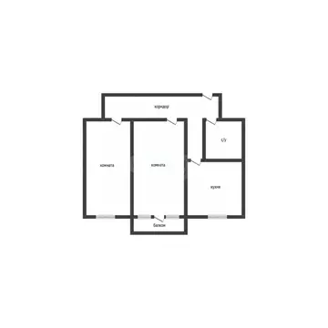 2-к кв. Тверская область, Тверь ул. Мусоргского, 6к2 (42.6 м)