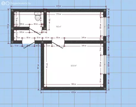 1-комнатная квартира: Балашов, улица 50 лет ВЛКСМ, 21 (29 м)