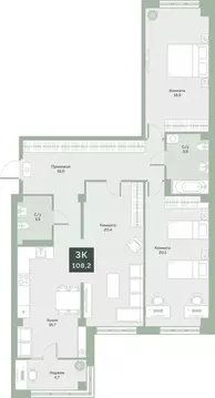 Свободной планировки кв. Курганская область, Курган Заозерный ...