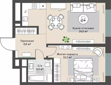1-к кв. Свердловская область, Екатеринбург Эльмаш жилрайон, Изумрудный ...
