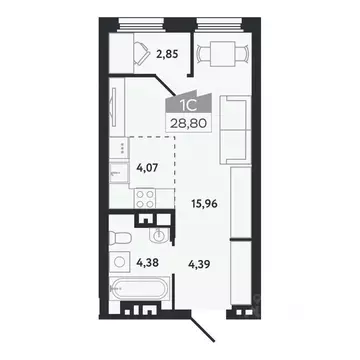 Студия Томская область, Томск Черемошники мкр, ул. Бердская, 14/3 ...