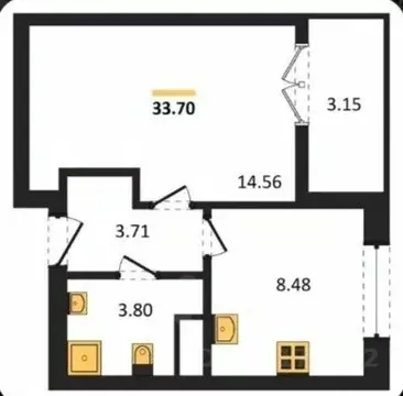 1-к кв. Севастополь просп. Генерала Острякова, 248 (33.7 м)