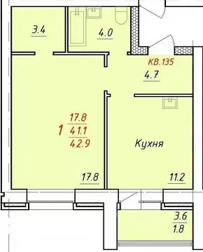 1-к кв. Алтайский край, Новоалтайск Индустриальная ул., 18 (42.9 м)