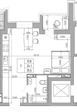 1-к кв. Приморский край, Артем Красноармейская ул., 4 (35.9 м)