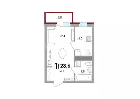 1-к кв. Тверская область, Калининский муниципальный округ, д. Батино ...