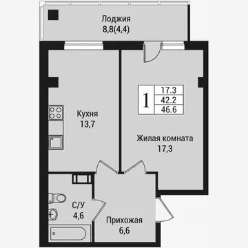 1-к кв. Ленинградская область, Всеволожск Южный мкр, ул. Крымская, 1 ...