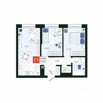 2-к кв. Тульская область, Тула Мясново мкр, Желания жилой комплекс ...