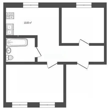 2-к кв. Костромская область, Кострома Окружная ул., 51А (56.9 м)