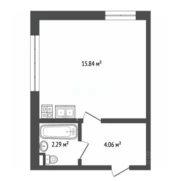 1-к кв. Самарская область, Самара пос. Береза, 3-й кв-л, 2 (23.0 м)