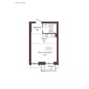 1-к кв. Алтайский край, Барнаул ул. Папанинцев, 155 (33.2 м)