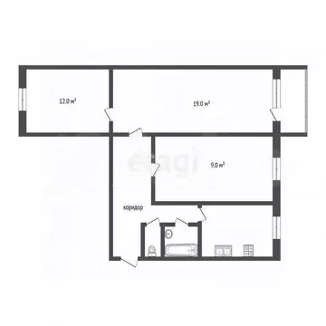 3-к кв. Ярославская область, Ярославль ул. Кривова, 45а (62.1 м)