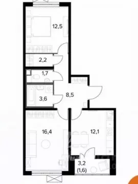 2-к кв. Московская область, Ленинский городской округ, пос. Битца ...