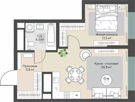 1-к кв. Свердловская область, Екатеринбург Эльмаш жилрайон, Изумрудный ...